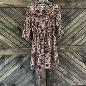Charming Charlie- mini 3/4 sleeve v-neck dress-sm